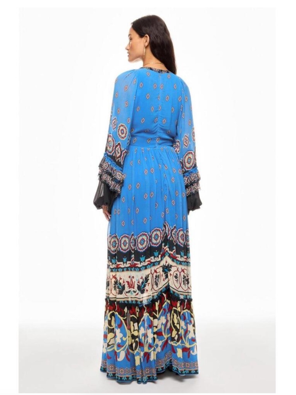 FARM Rio Blue Printed High-Low Maxi Dress - Picture 2 of 8